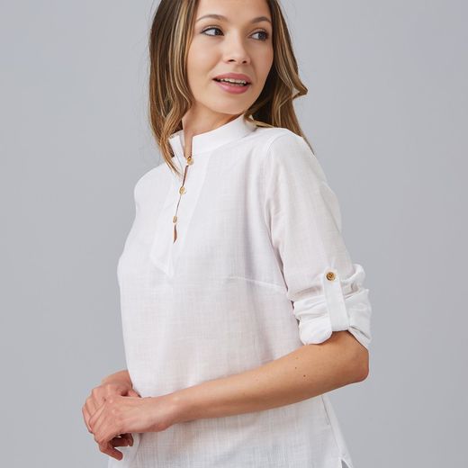 Camisa mujer Flora blanco
