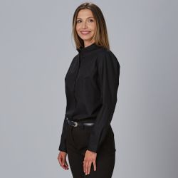 Camisa Mujer Serene Cuello Mao Manga Larga