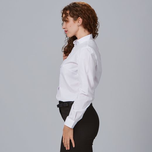 Camisa Mujer Serene Cuello Mao Manga Larga