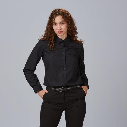 Camisa Mujer Serene Elástica Manga Larga