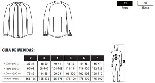 Camisa Punto Hombre negro o blanco
