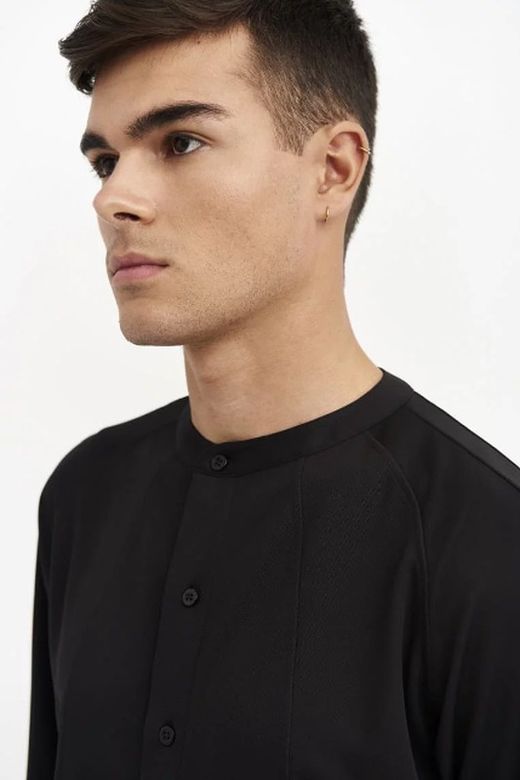 Camisa Punto Hombre negro o blanco