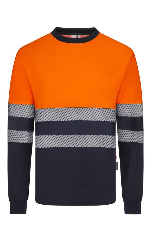 Camiseta algodón bicolor manga larga CS