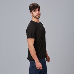 Camiseta antimanchas MC hombre negro o blanco