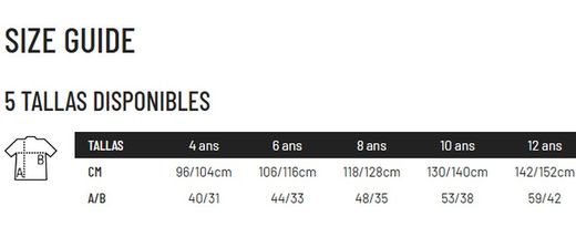 Camiseta infantil ML colores