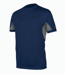 Camiseta técnica manga corta en gris o azul