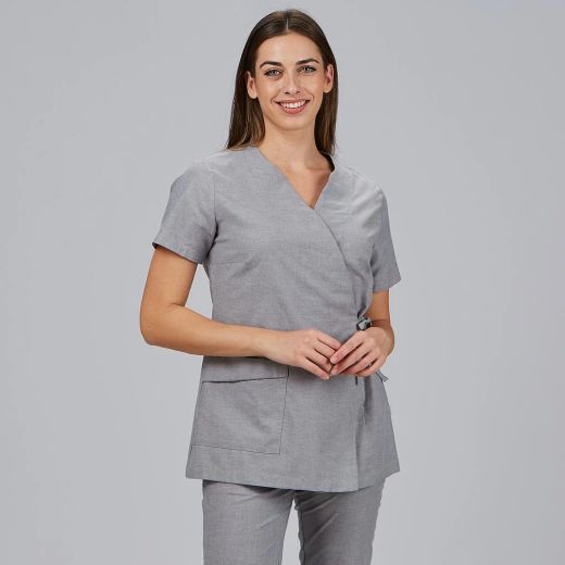 Blusa Mujer Camila (Tejido Oxford y Diseño Cruzado)