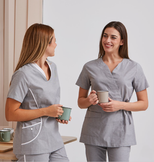 Blusa Mujer Camila (Tejido Oxford y Diseño Cruzado)