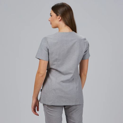 Blusa Mujer Camila (Tejido Oxford y Diseño Cruzado)