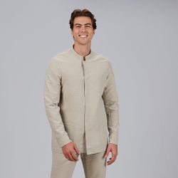 Veste homme manches longues sable ou aigue-marine