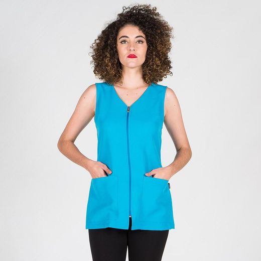 Casaca mujer sin mangas varios tonos azul