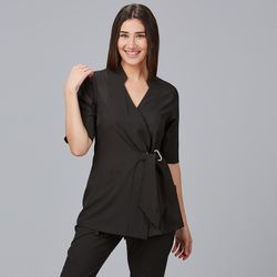 Blusa Mujer Bugula (Diseño Cruzado y Manga 3/4)