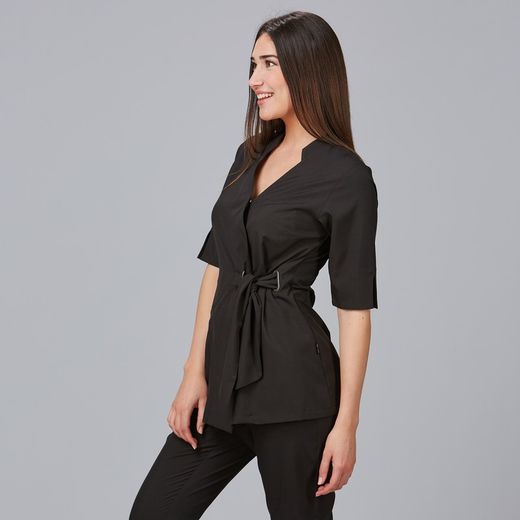 Blusa Mujer Bugula (Diseño Cruzado y Manga 3/4)
