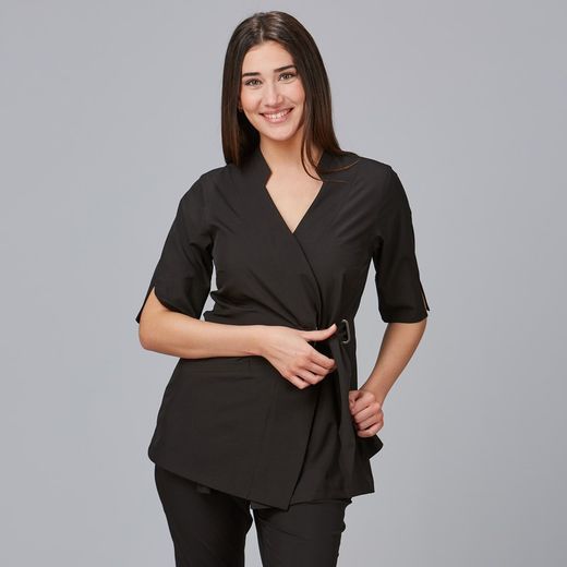 Blusa Mujer Bugula (Diseño Cruzado y Manga 3/4)