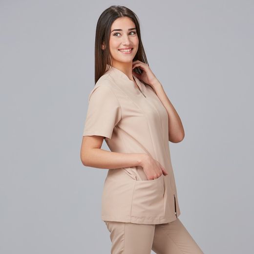 Blusa Mujer Menorca (Cremallera y Cuello Mao)