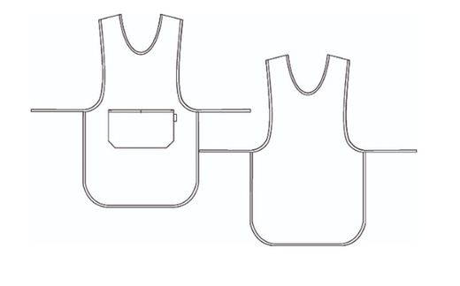Chasuble avec poche diverses couleurs