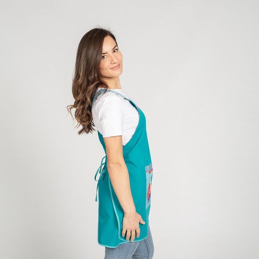 Casulla turquesa estampado letras