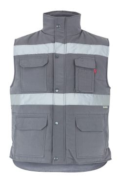 Chaleco acolchado multibolsillos con cintas