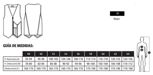 Chaleco Cremallera negro Hombre