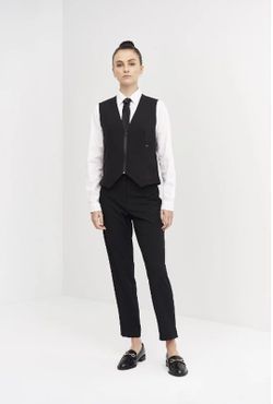 Chaleco Cremallera negro Mujer