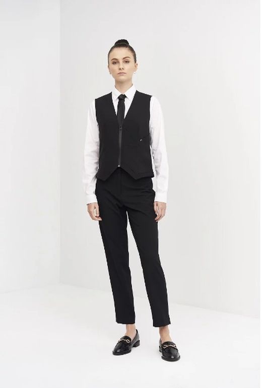 Chaleco Cremallera negro Mujer