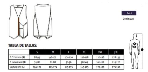 Chaleco Denim hombre