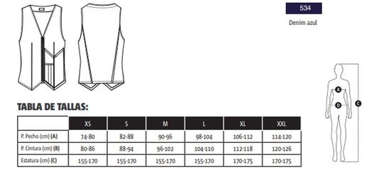 Chaleco Denim mujer