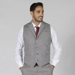 Chaleco hombre cuello solapa