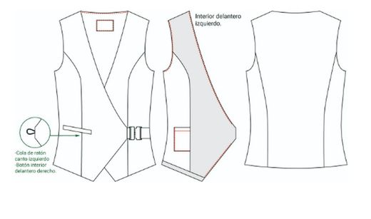 Chaleco mujer cruzado