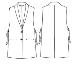 Chaleco mujer smoking Morera