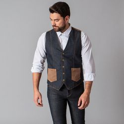 Gilet en jean pour hommes