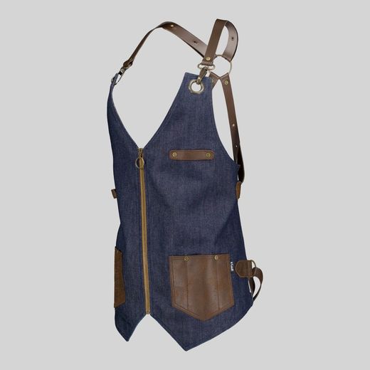 Chaleco unisex Vaquero y piel