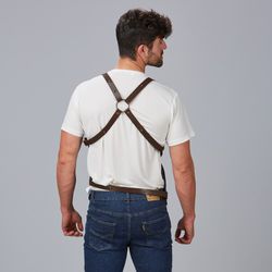 Chaleco unisex Vaquero y piel
