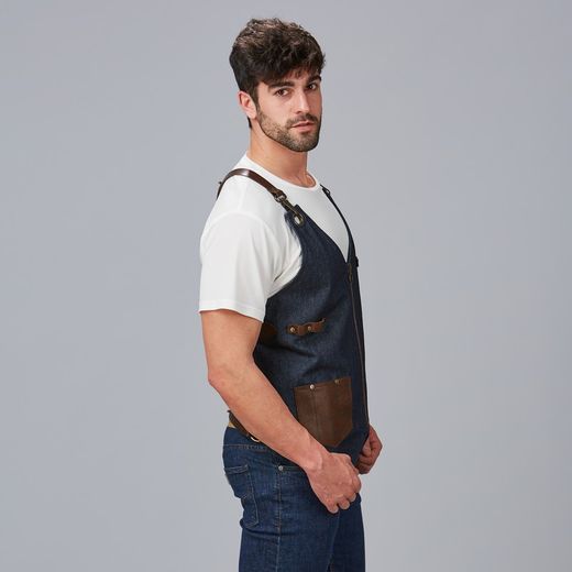 Chaleco unisex Vaquero y piel