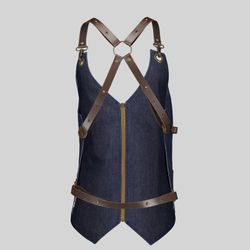 Chaleco unisex Vaquero y piel