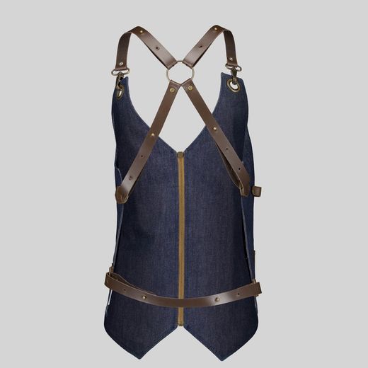 Chaleco unisex Vaquero y piel