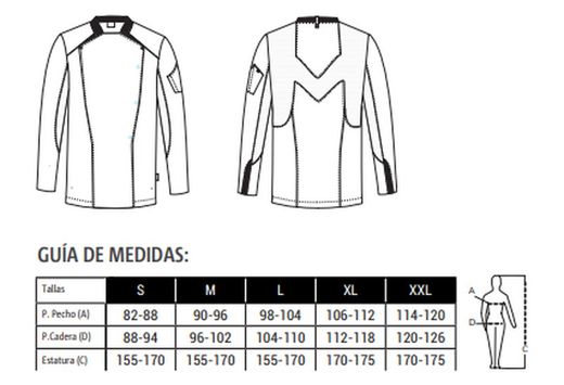 Chaqueta blanca cocina mujer
