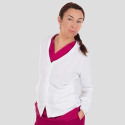 Chaqueta botones mujer blanco