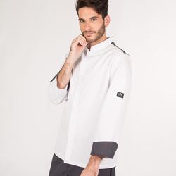 Veste de cuisine pour homme en noir ou blanc