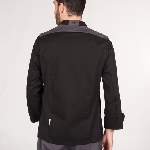 Veste de cuisine pour homme en noir ou blanc