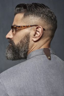 Chaqueta cocina hombre gris