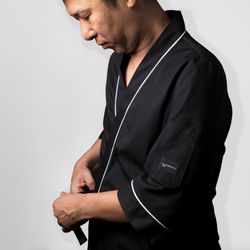 Chaqueta cocina kimono negro