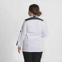 Veste de cuisine pour femme en noir ou blanc