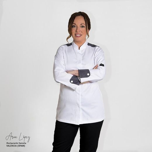 Veste de cuisine pour femme en noir ou blanc