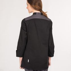 Veste de cuisine pour femme en noir ou blanc