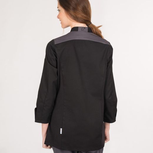 Veste de cuisine pour femme en noir ou blanc