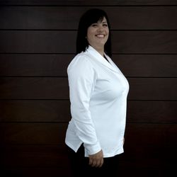 Chaqueta cocina mujer Eris blanco