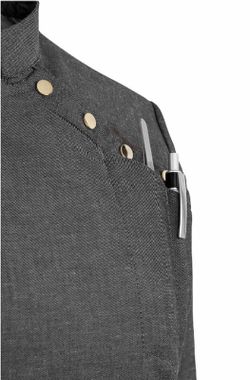 Veste de cuisine femme grise