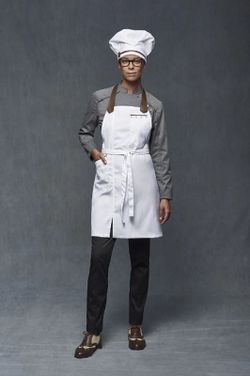 Veste de cuisine femme grise