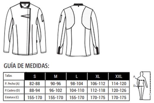 Veste de cuisine femme différentes couleurs